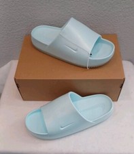 Rare New Nike Women's Calm Slide SE Glacier Blue Sandals FV5940-400 Size 10