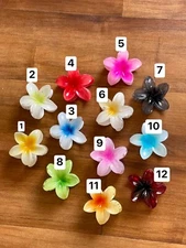 Hair Clips for Women, Plumeria Flower hair Claw (per piece), buy 5 get 1 free