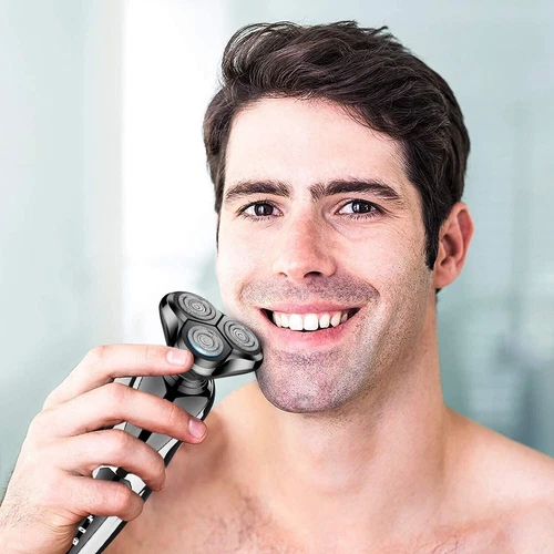Electric Shaver Beard Shaving Rechargeable USB Men Wet/Dry Trimmer Rotary Razor - Picture 11 of 31
