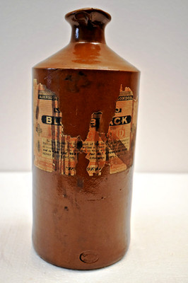 Antique Bourne Denby Blue Black Ink Bottle Henry Stephens London Victorian Old''R