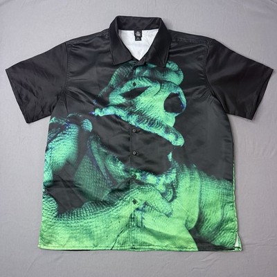 Disney Nightmare Before Christmas Oogie Boogie Face All Over Button-Up Shirt XL
