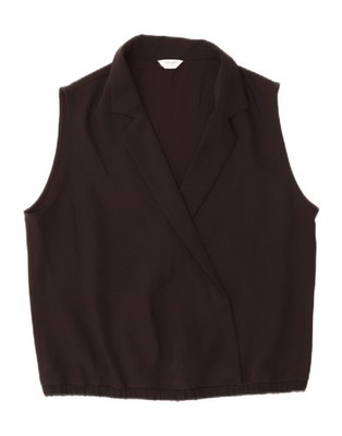 LIU JO Womens Sleeveless Blouse Top UK 14 Medium Black DV44