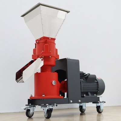 Square Hopper 150Kg/h Livestock Farm Feed Pellet Mill Maker 220V 3mm 3Rollers