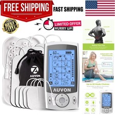 Dual Channel TENS Unit Muscle Stimulator Machine with 20 Modes, 2" and 2"x4" ...