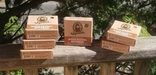 LOT OF 6 DR. SQUATCH WOOD BARREL BOURBON BARS OF SOAP