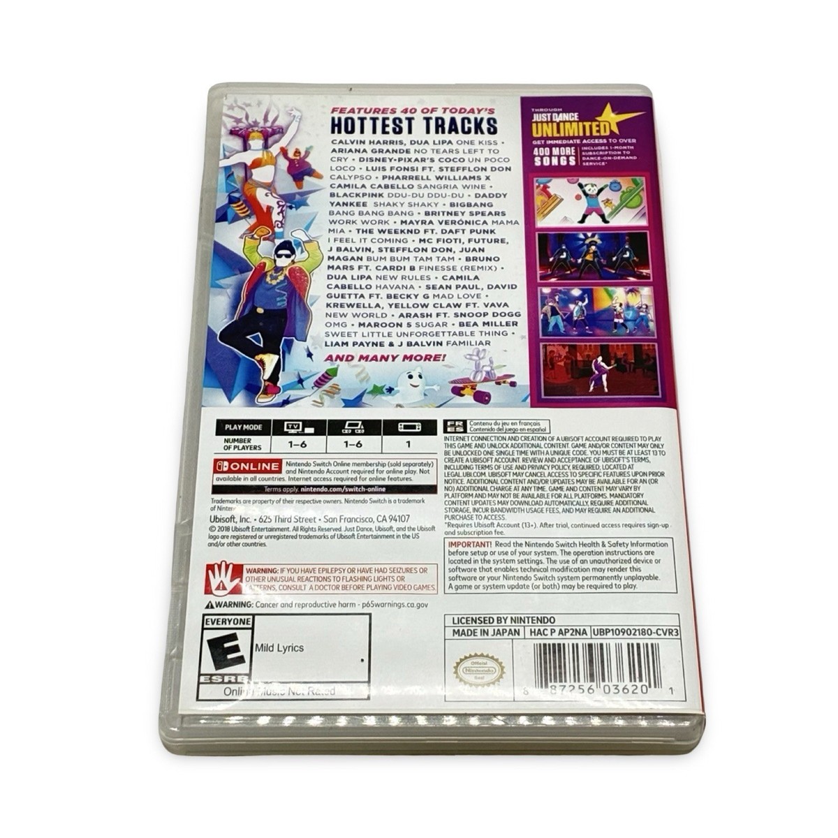 Just Dance 2019 Nintendo Switch Authentic Game & Case Tested