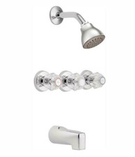 Moen 2995EP Chateau Tub And Shower Faucet Single Function Shower Head - Chrome