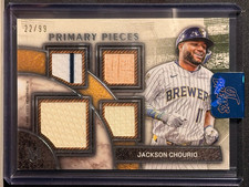 2025 Topps Museum Collection Jackson Chourio SPPQ-CHO Primary Pieces Quad /99