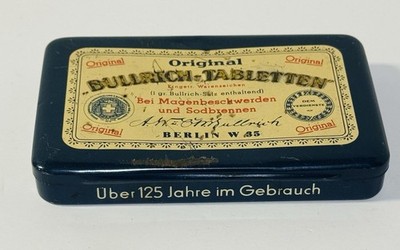Vintage 1930s German Bullrich-tabletten Berlin W 35 Empty Tin Box
