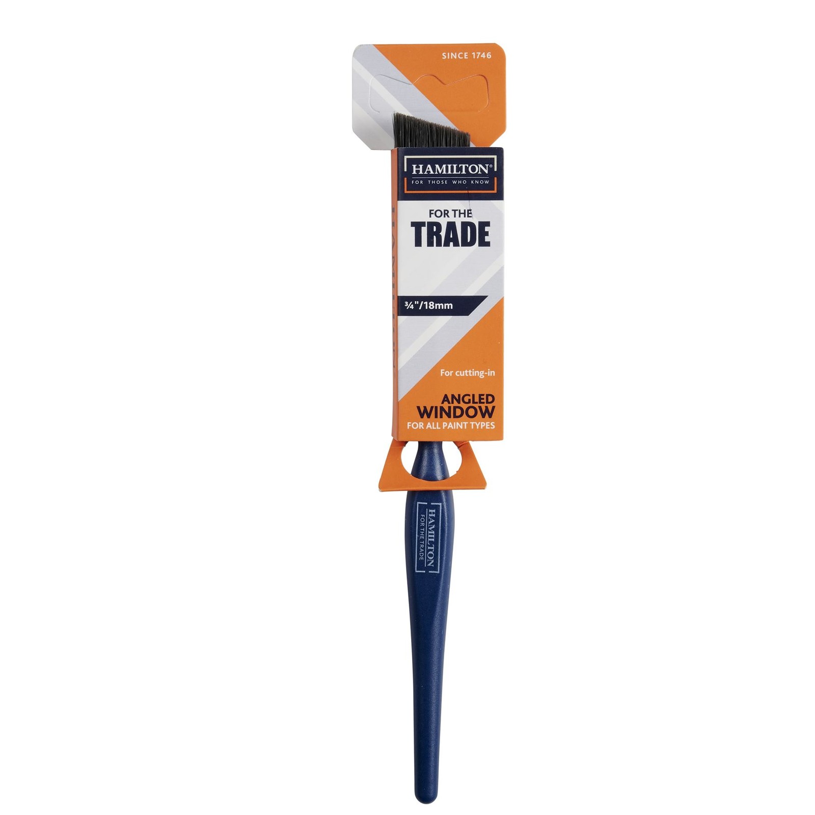 Hamilton For The Trade Window Brush 0.75in Angled Plastic Handle Paint - Image 3