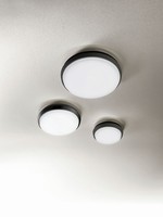 LED Deckenleuchte AußEn Schwarz Weiß Aluminium IP54 B:30 Cm 3000 K Garten