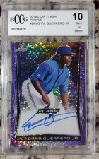 Vladimir Guerrero Jr 2018 Leaf Flash RC PURPLE #BAVG1 ON CARD AUTO BCCG 10 25/25