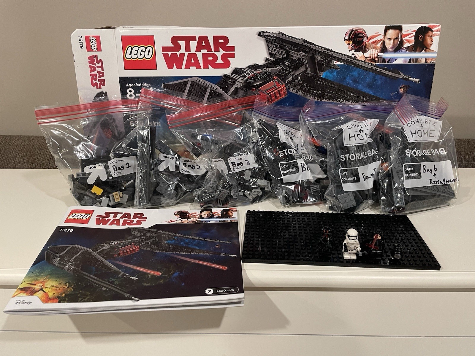 LEGO Star Wars Kylo Ren's TIE Fighter 75179 Complete Set Box