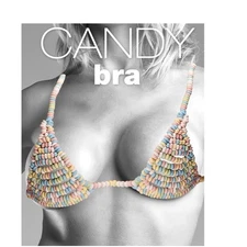 Edible Candy Bra, Multi flavor, Sweet & Sexy, one size
