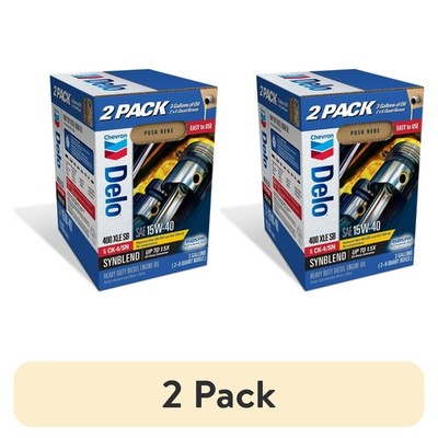 (2 pack) DELO XLE SB Synthetic Blend Diesel Motor Oil SAE 15W-40 3 Gallon Smart