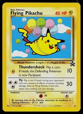 Pokemon Card - Flying Pikachu WOTC Black Star Promo 25