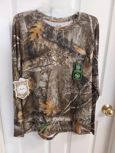 Realtree Edge Men's Camouflage Insect Repellent L/S Shirt Size L (42-44) BNWT! - Picture 1 of 5