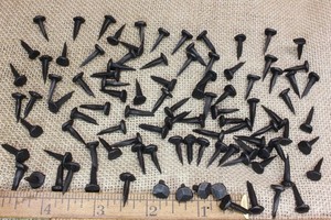 5/8" Rosehead 100 Nails Square Wrought Iron Tacks Vintage Rustic Decorative Look