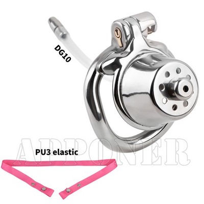 Hollow Shower Chastity Cage Concealed Lock Stainless Steel Flat Chastity Device 