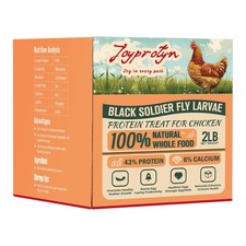2LB Dried Black Soldier Fly Larvae for Chicken  85X More Calcium Grubs Than M...