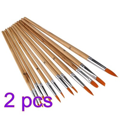 2 Count Malen Pinsel Set Künstler Aquarellpinsel Mit Feiner Spitze