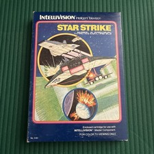 Intellivision 1981 Star Strike Video Game 5161 Cartridge Overlay Box