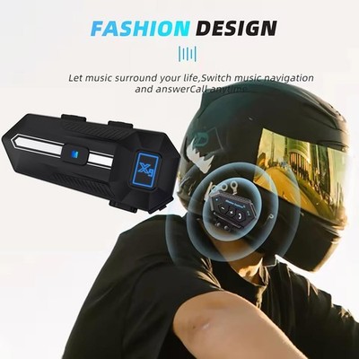 For Motorcycle Helmet HiFi Bluetooth 5.3 Bilateral Stereo Wireless Headphone