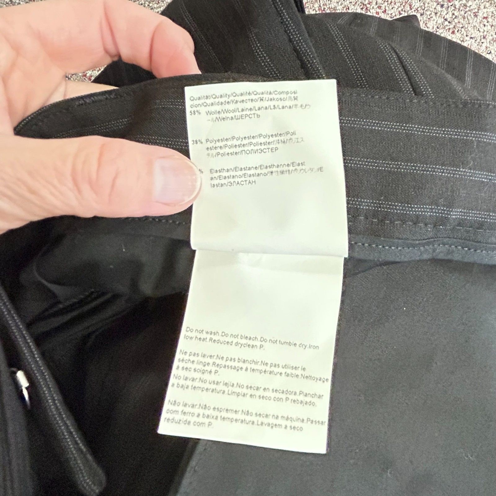 Boss Hugo Boss Men's NWT Gray Pinstripe Wool Flat Front Dress Pants Size 32R thumbnail 12