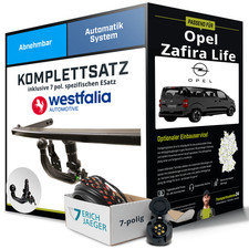 Für OPEL Zafira Life Typ K0 Anhängerkupplung abnehmbar +eSatz 7pol 03.2019- AHK