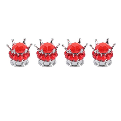 New 4 Pieces Tire Wheel Stem Valve Cover Caps Crown Style For Cars - Picture 22 of 23