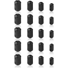 20 Pack Ferrite Chokes Bead Ring Core RFI EMI Noise Suppressor Filter Cable Clip