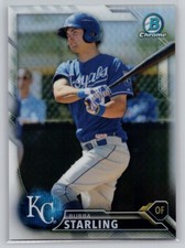 2016 BOWMAN #BCP138 BUBBA STARLING CHROME PROSPECTS REFRACTOR ROYALS /499