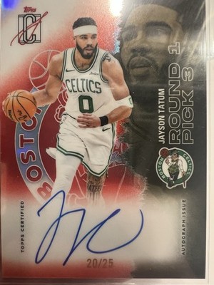 Topps Jayson Tatum Boston Celtics Autograph Serial Numbered 20/25 Card