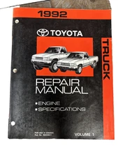 1992 Toyota Pickup Truck SPECIFICATION & ENGINE Shop Service Repair Manual Vol 1