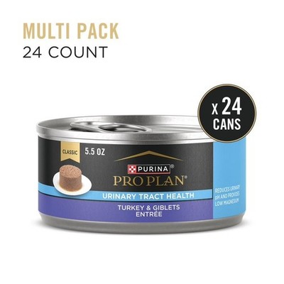 Purina Pro Plan Urinary Tract Health, Turkey Giblets, Wet Cat Food, 5.5 oz,24 pk
