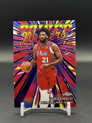 2025-26 Topps Chrome Update Joel Embiid Power Players Purple /75 PP-18 76ers