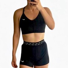 Nike black sports bra and shorts set bra M shorts S