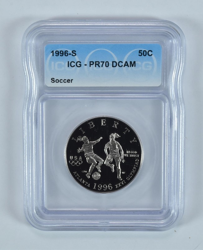 1996-S Olympic Soccer Commemorative Half Dollar PR70 DCAM ICG *0438