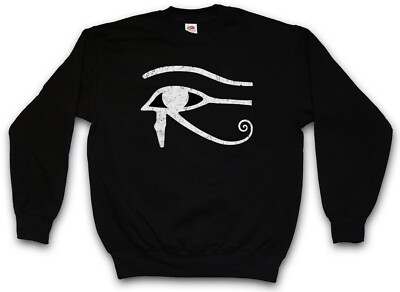 EYE OF HORUS SWEATSHIRT PULLOVER Horusauge Ra Auge Falcon Sun God Sonnengott