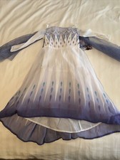 Disney Frozen Snow Queen Elsa Costume Dress Girls Size S 4-6X NEW