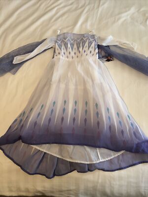 Disney Frozen Snow Queen Elsa Costume Dress (Girls Size S 4-6X) NEW