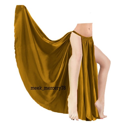 Side Cut Slit Skirt Adult Dancewear Belly Dance Satin Costumes Plus Size S2 - Picture 27 of 86