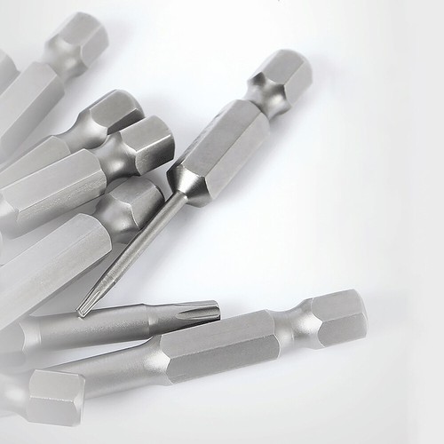 Solid Torx Screwdriver Bit Magnetic 1/4" Hex Star Security Pin T3 to T40 Long - Picture 10 of 59