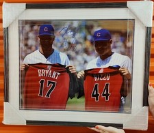 Anthony Rizzo, Kris Bryant Dual Signed Photo (Framed), with C.O.A.