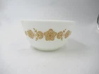 Vtg Pyrex 402 White & Gold Butterfly w/Flowers Mixing Bowl. Granny Cottage Core