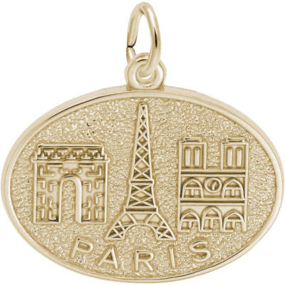 10K or 14K Gold Paris Monuments Charm by Rembrandt
