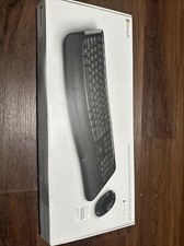 DELUX Bluetooth Wireless Split Ergonomic Keyboard Mouse Set Combo w/ Palm Rest
