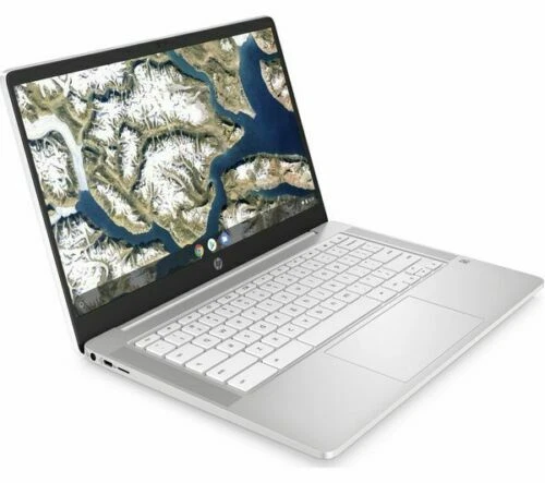 HP 14A-NA0502SA 14" Intel Pentium N5030 Chromebook 128 GB eMMC 4GB RAM - White - Image 4 of 4