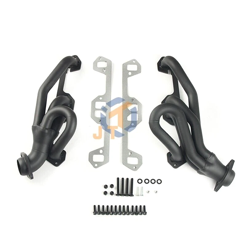 Cabezales Shorty para Ram/Dakota/Durango 1500 1996-2003 5,2 L 5,9 L pintura negra 1,5" Foto 2 de 4