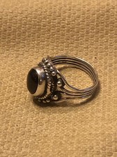 Vintage Sterling Silver Navajo Type Design Ring. The Size 6 1/2